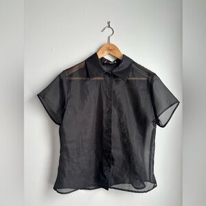 Vintage sheer gauze blouse